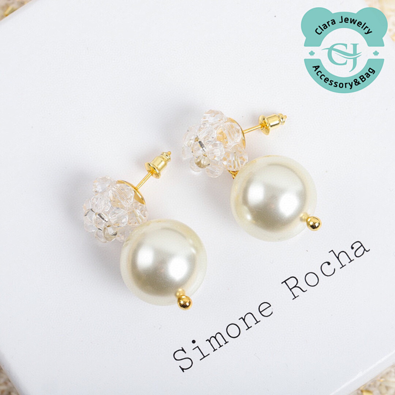 Simone Roch Crystal Pearl Earrings