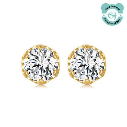 Sterling Silver Moissanite Crown Earrings