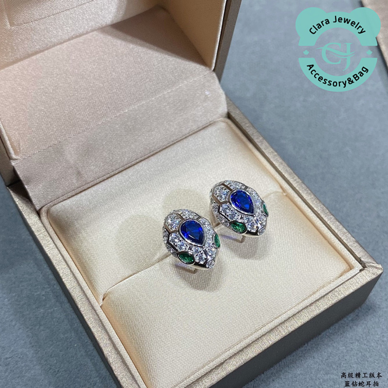Bulgari Bu&lga&ri High-End Sapphire Snake Ears