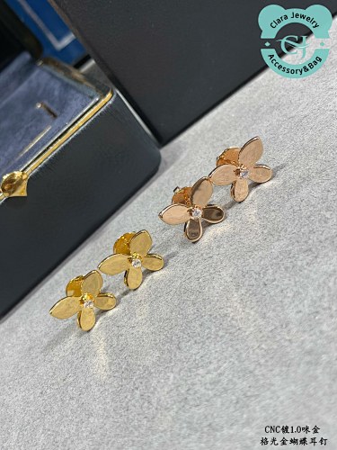 Graff Light Gold Butterfly Earrings
