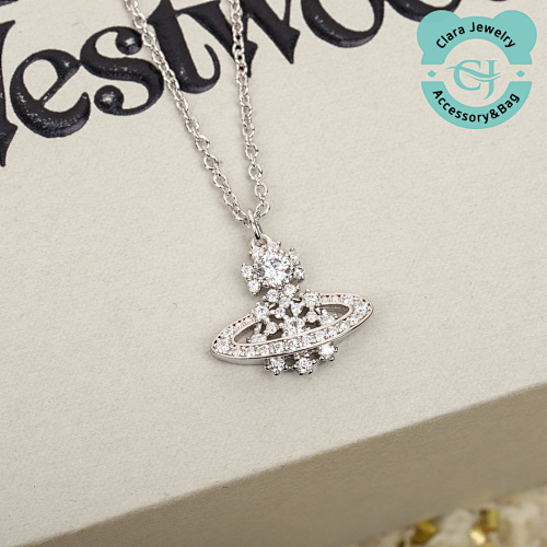 Vivi Hollow Saturn Necklace