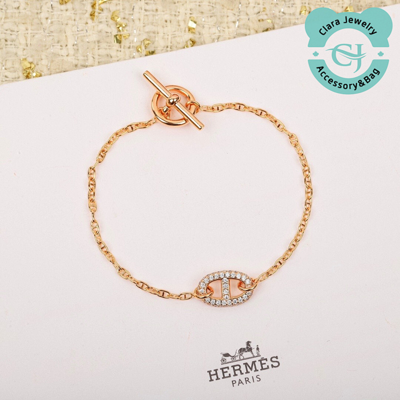 Hermès Pig Nose Diamond Bracelet
