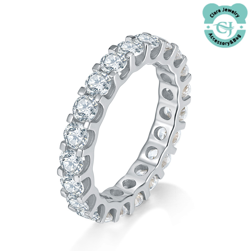 Men's And Women's Finger Ring Ins Full Diamond Ring Hoop Ring