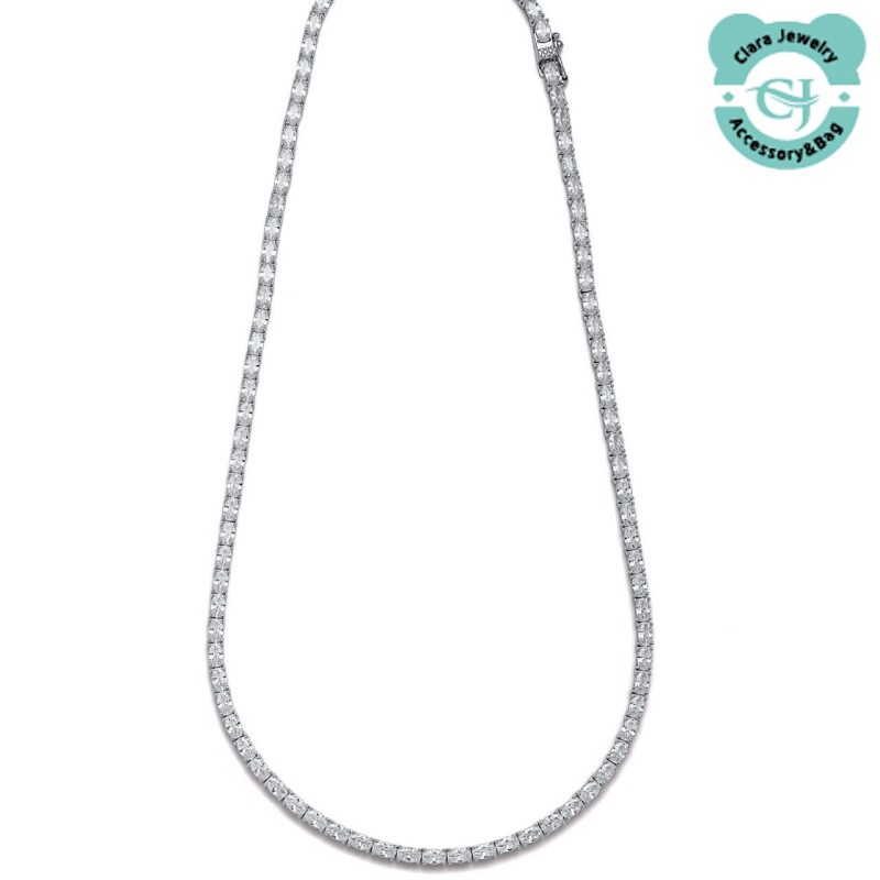 Diamond 3 5mm Tennis Egg Necklace