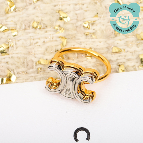 C Hollow Arc De Triomphe Ring