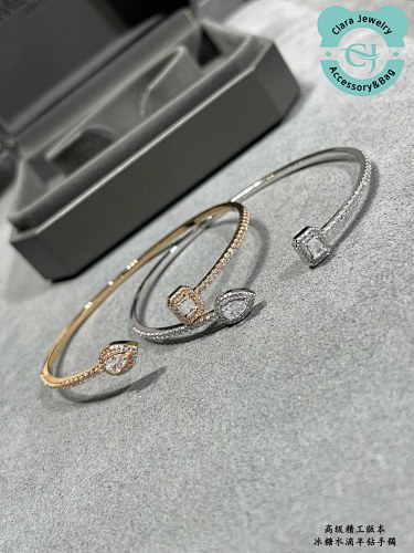 Ma Water Drop Rock Candy Half Diamond Open Bracelet