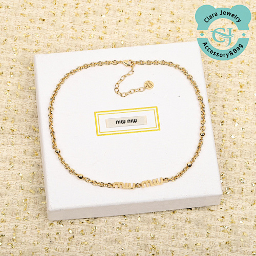 Miu Miu Mi Letter Bracelet Necklace