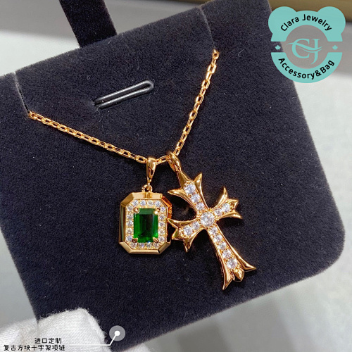 Vintage Square Cross Necklace