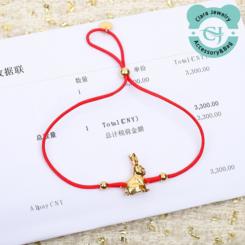 D Limited Edition Year Of The Rabbit Red Rope Bracelet