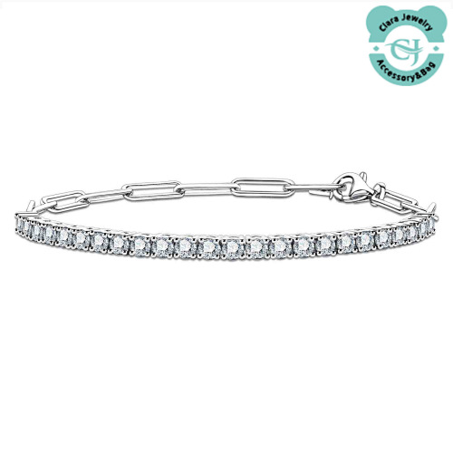 Moissanite Tennis Half Bracelet 3mm925