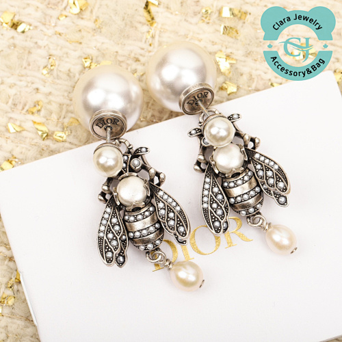 Dior Bee Letter Earrings
