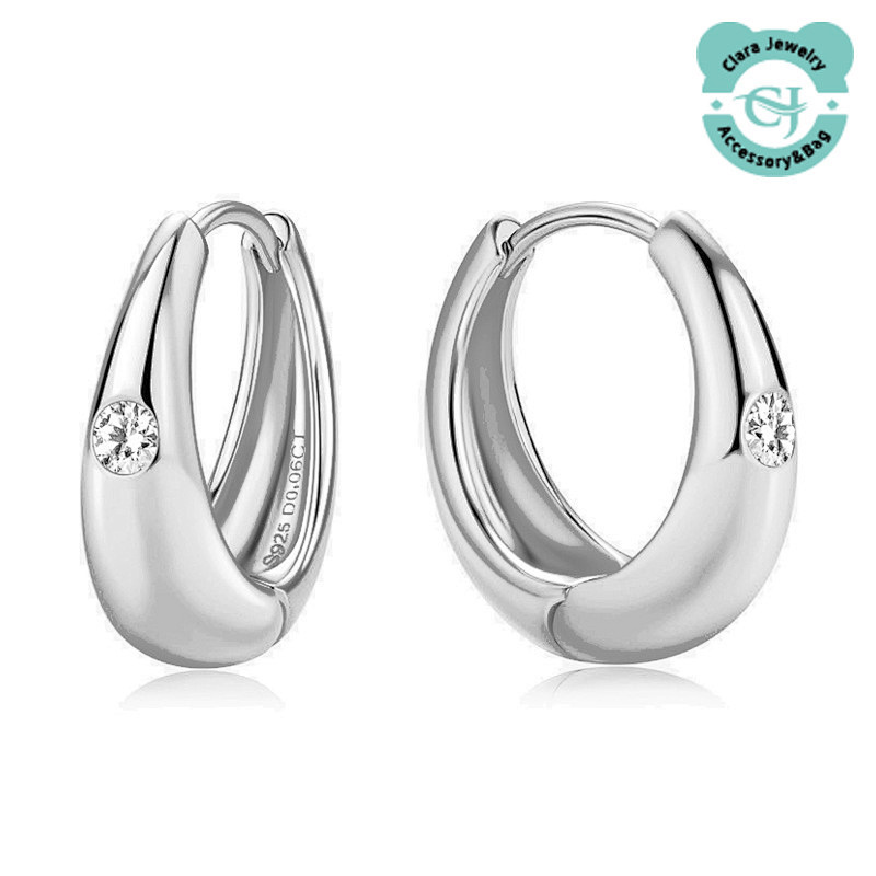 Silver Moissanite Earrings