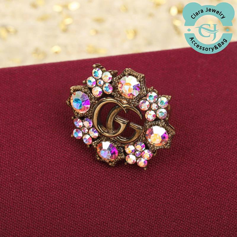Gucci Flower Full Diamond Ring
