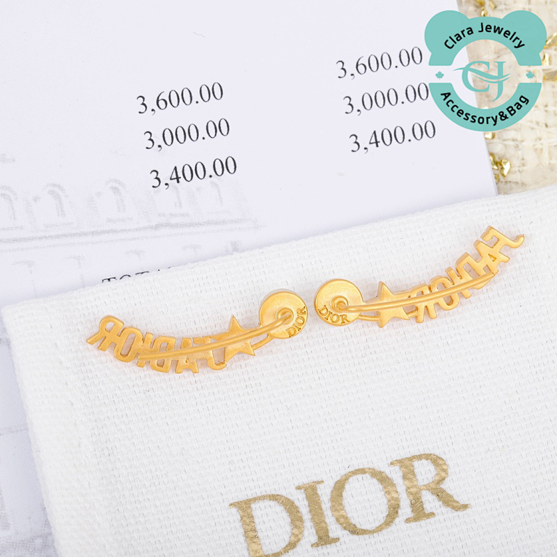 Dior Dr Letter Pearl Earrings