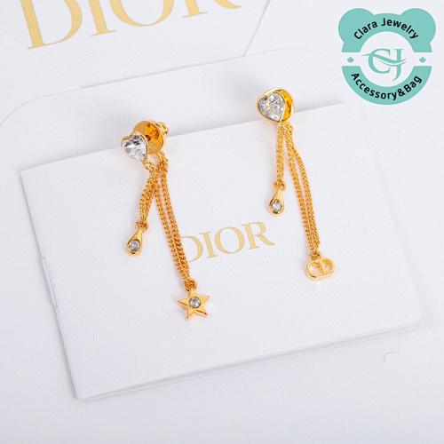 Dior Latest Heart-Shaped Tassel Earrings