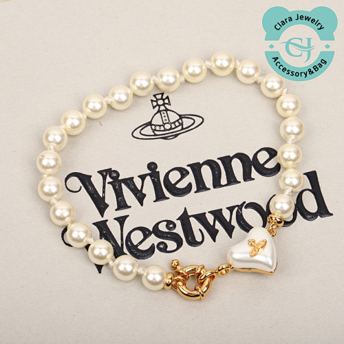Vivi Heart Pearl Necklace Bracelet