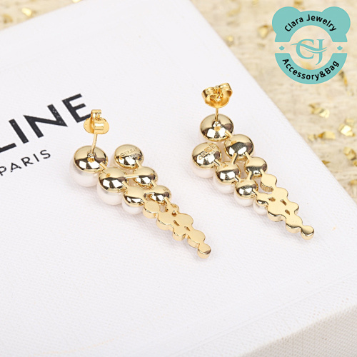 Celine Beaded Diamond Stud Earrings