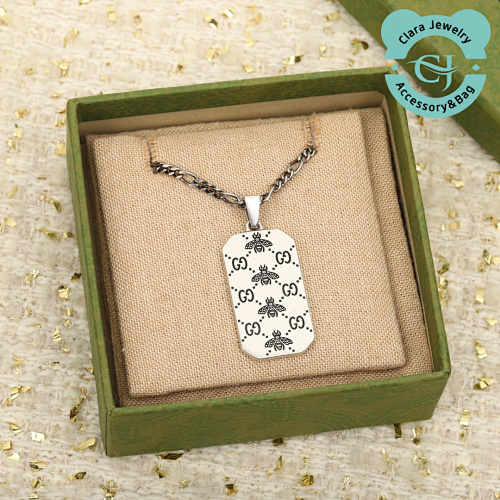 Bee Engraved Necklace