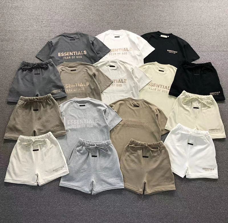 Essentials Top Shorts Fog T-Shirt Shorts
