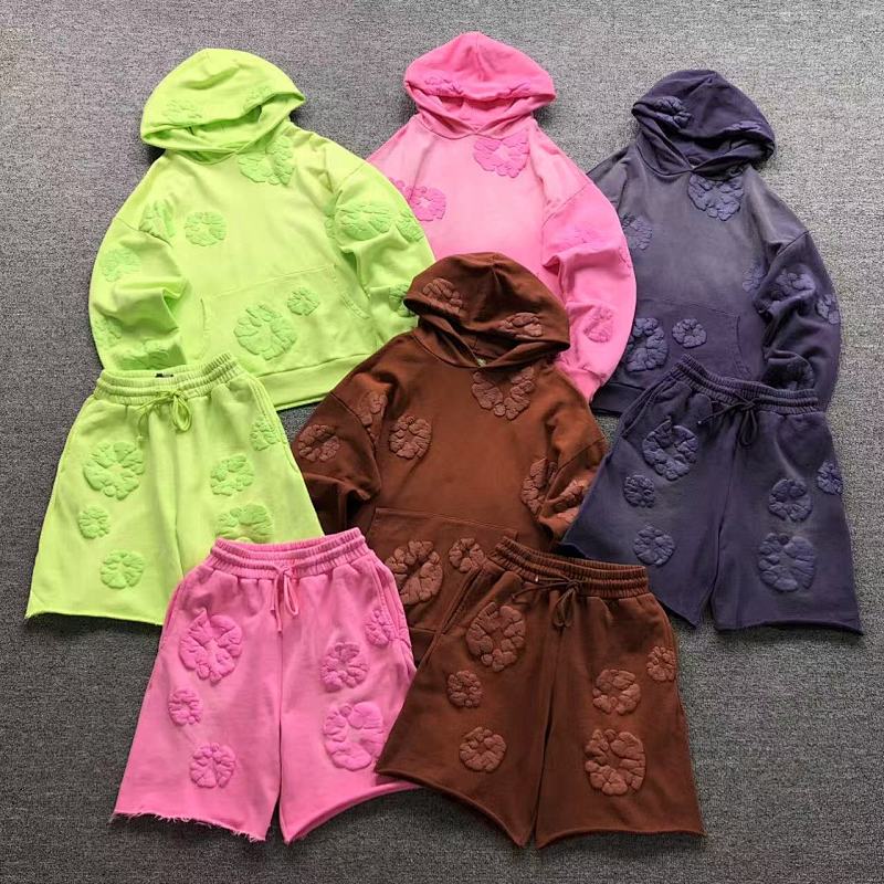 Top Shorts Denim Tears Hoodie Shorts