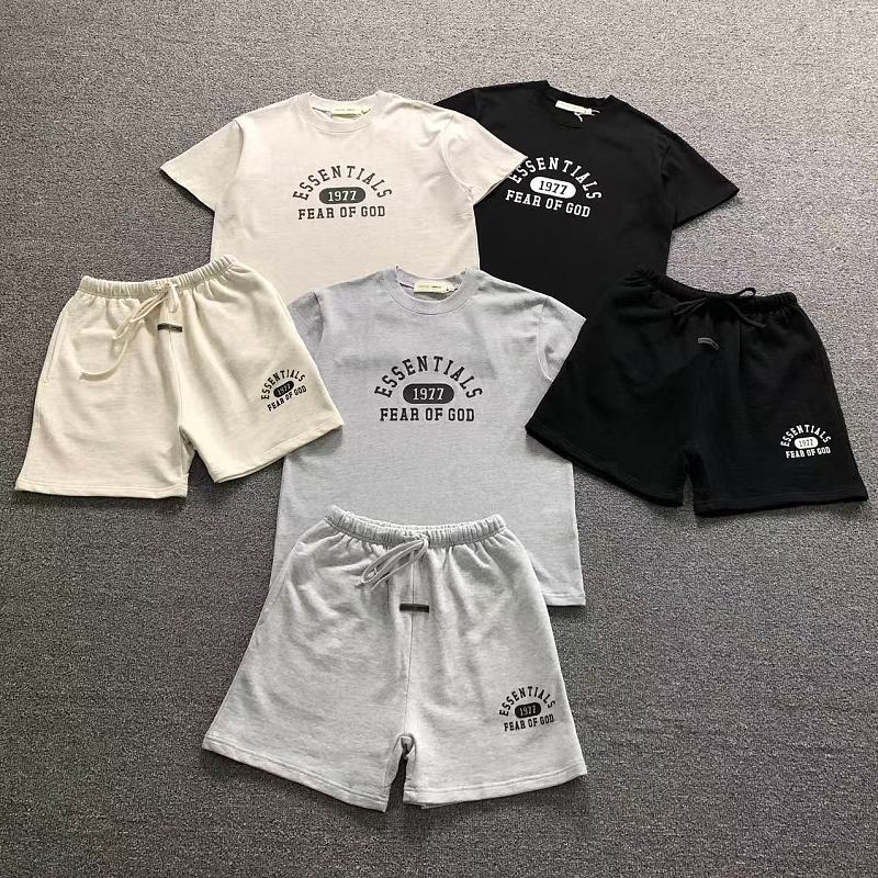 Essentials Top Shorts Fog T-Shirt Shorts