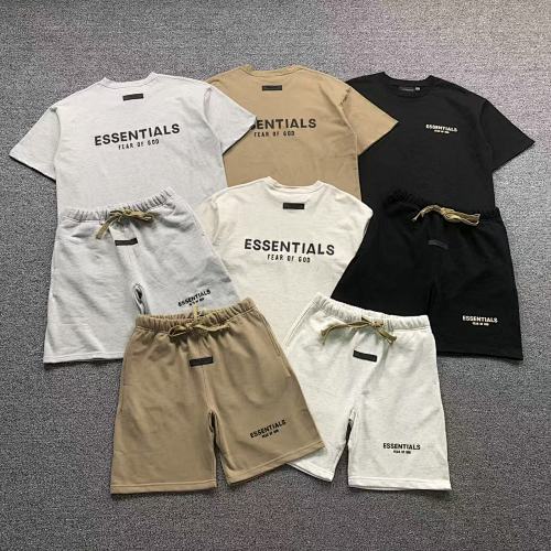 Essentials Top Trousers Fog T-Shirt Shorts