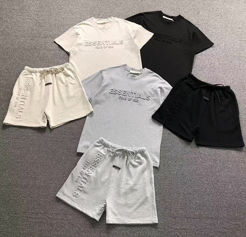 Essentials Top Shorts Fog T-Shirt Shorts