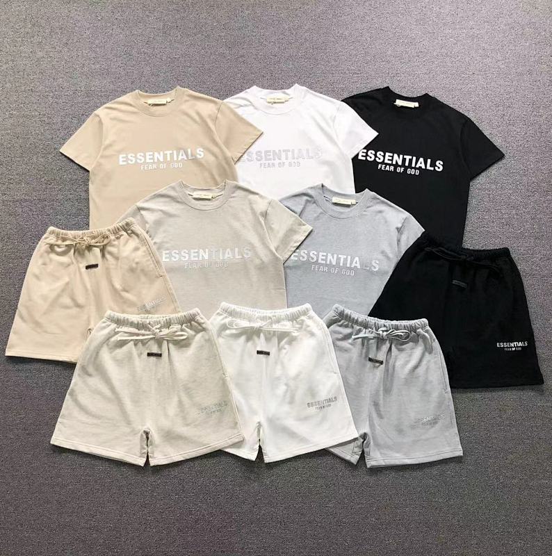 Essentials Top Short Fog T-Shirt Shorts