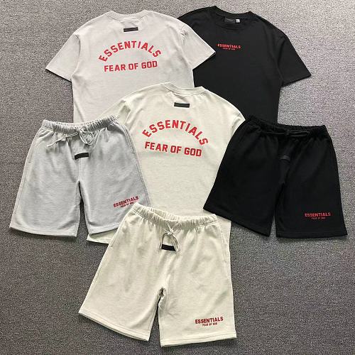 Essentials Top Shorts Fog T-Shirt Shorts