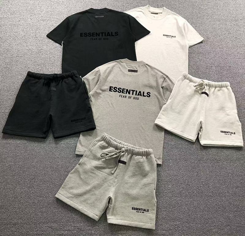Essentials Top Trousers Fog T-Shirt Shorts