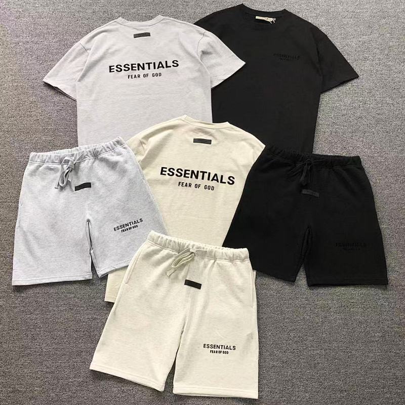 Essentials Top Trousers Fog T-Shirt Shorts