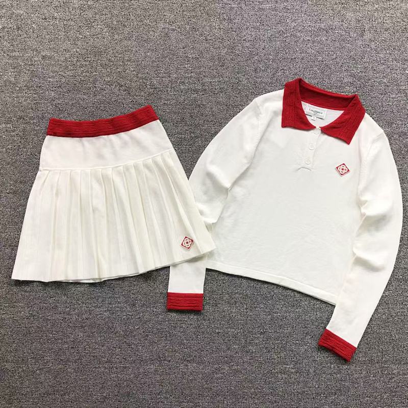 Casablanca Short Skirt Sweater Femaie Styie
