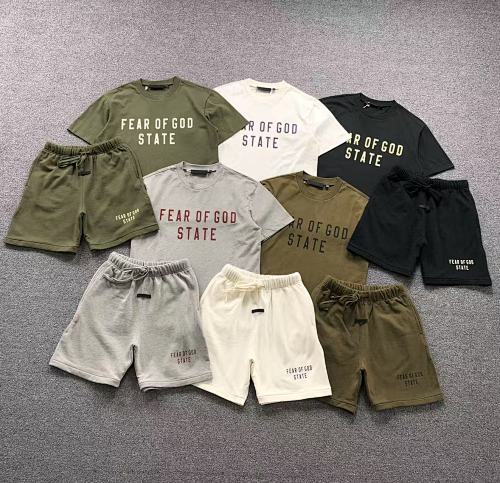 Essentials Top Shorts Fog T-Shirt Shorts