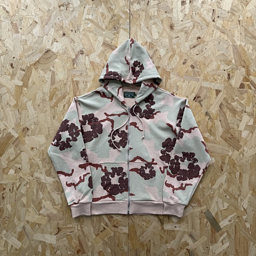 Denim Tears Camo Wreath Zip Hoodie - Desert Storm Camo