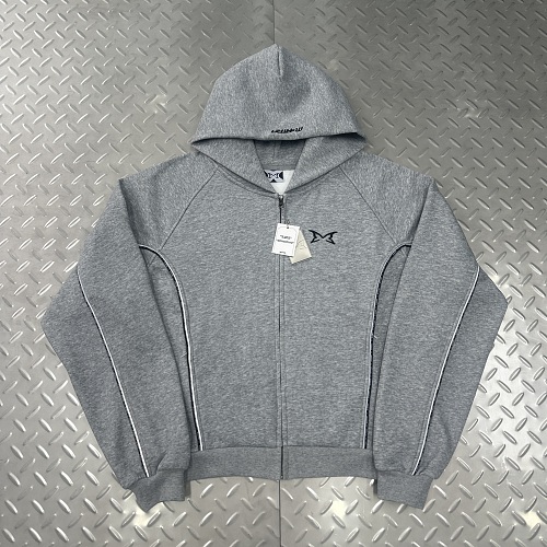 Cny Mertra Pipng Zip Hoodie-Grey