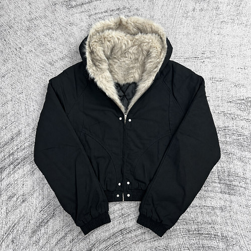 Etheria Short Padded Jacket With Fur-Trimmed Hood