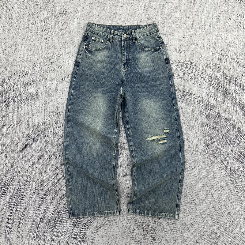Etheria Distressed Straight-Leg Jeans