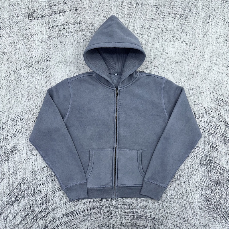 Etheria Slim-Fit Heavy-Wash Zip-Up Sweatshirt