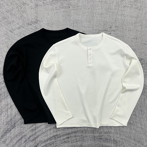 Etheria Ultra-Comfortable Combed Cotton Long-Sleeve Henley