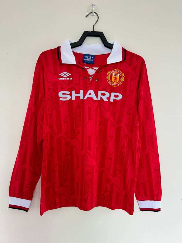 Manchester United Home Lon Sleeves Retro Fan Version