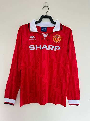 Manchester United Home Lon Sleeves Retro Fan Version