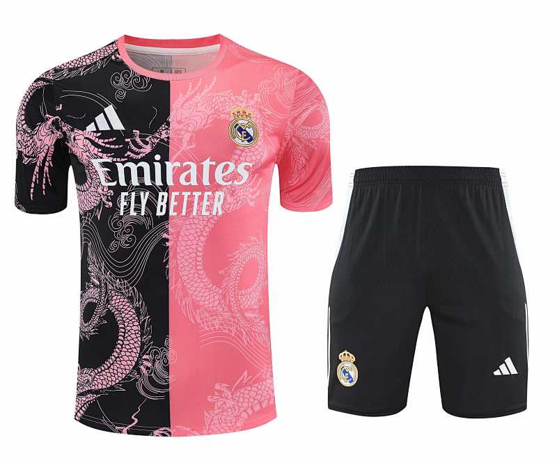Real Madrid CF Training Clothes Suit Short Sleeve Fan Version