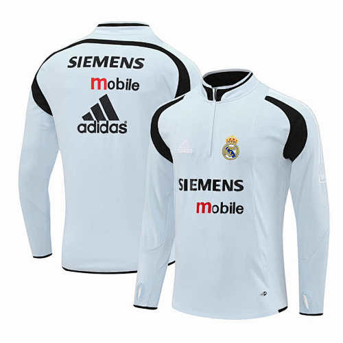 Real Madrid CF Light Gray Half Pull Training Suit