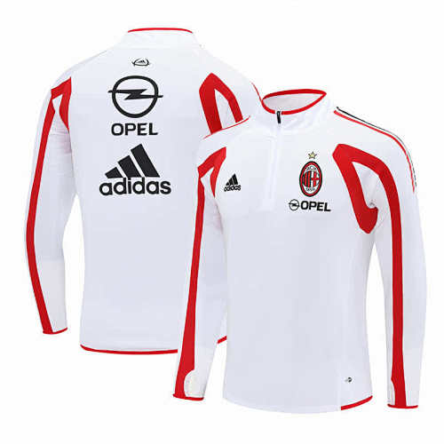 A.C. Milan White Half Pull Training Suit