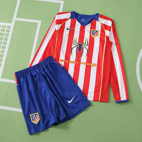 Club Atlético De Madrid Home Retro Long Sleeves Kids Kit