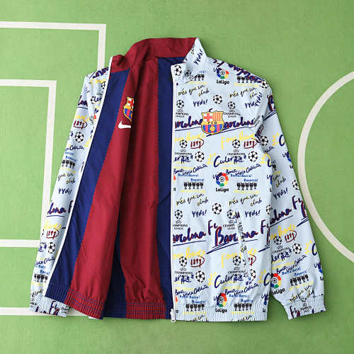FC Barcelona Barça Wear On Both Sides Windbreaker