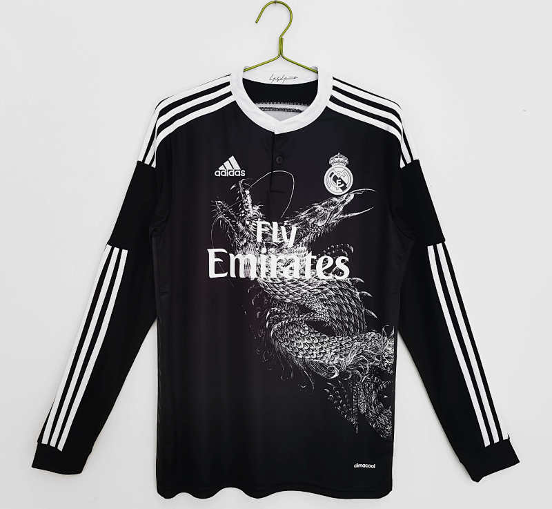 Real Madrid Away Long Sleeved Retro Fan Version