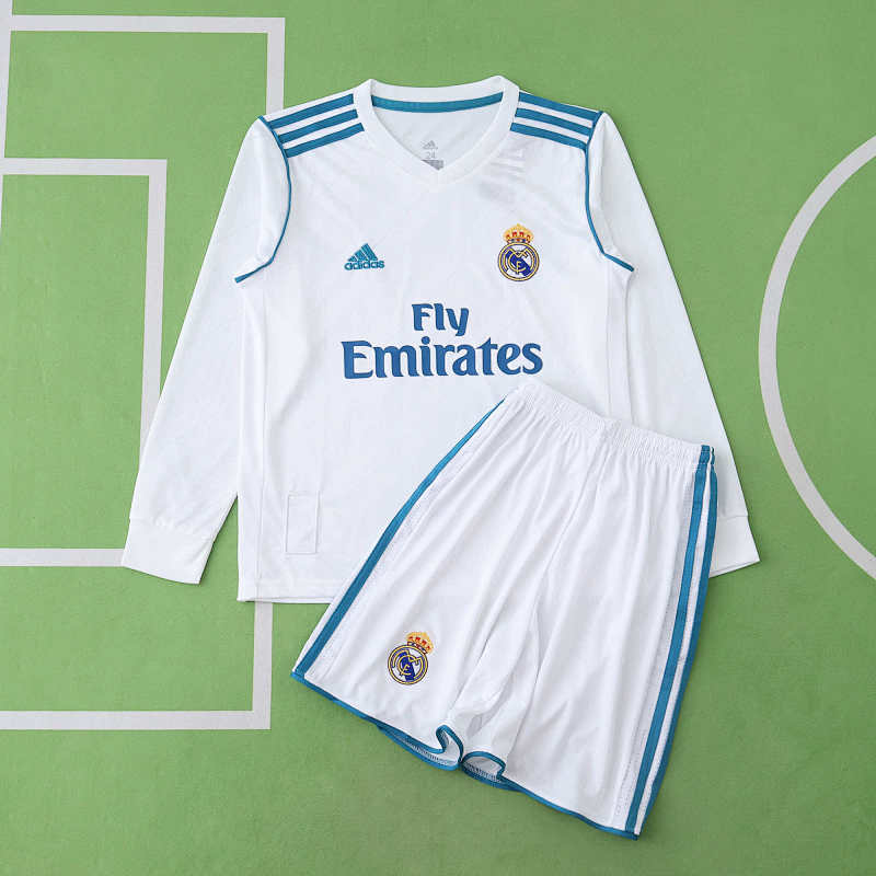 Real Madrid CF Home Long Sleeved Kids Kit