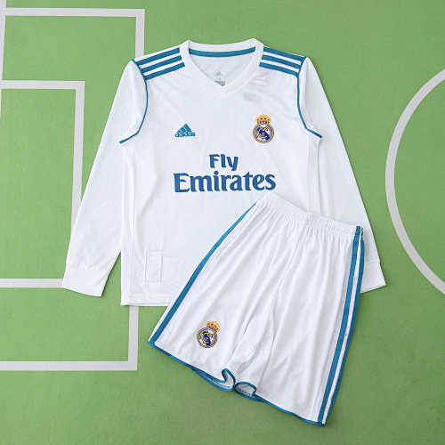 Real Madrid CF Home Long Sleeved Kids Kit