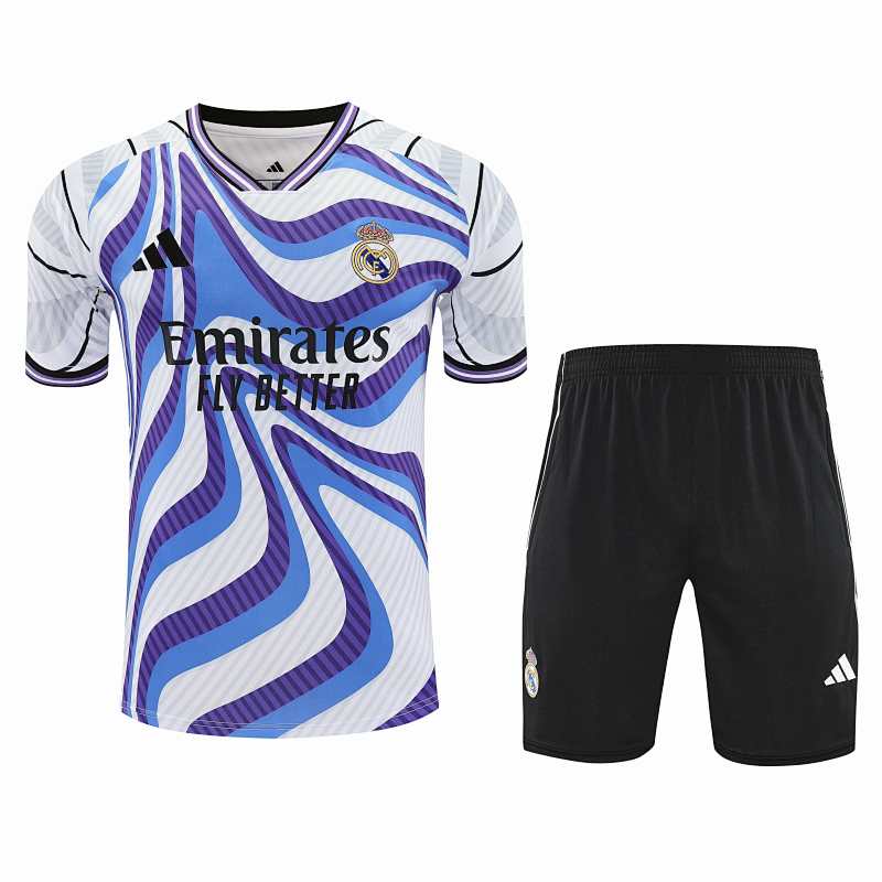 Real Madrid CF Training Clothes Suit Short Sleeve Fan Version